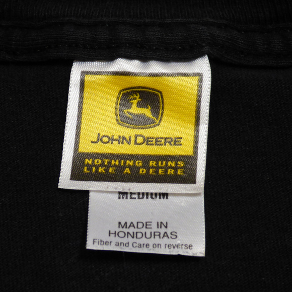John DEER Semi/Tracktor Turbo Men's T Shirt Black - Picture 3 of 4